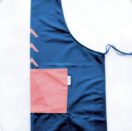 Tablier en tissu sublimé upcyclé, made in France - 2