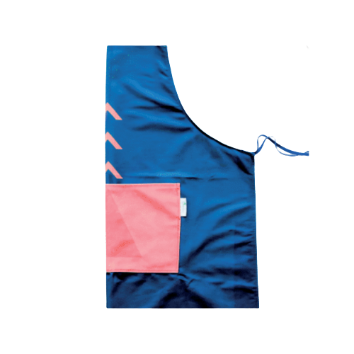 Tablier en tissu sublimé upcyclé, made in France