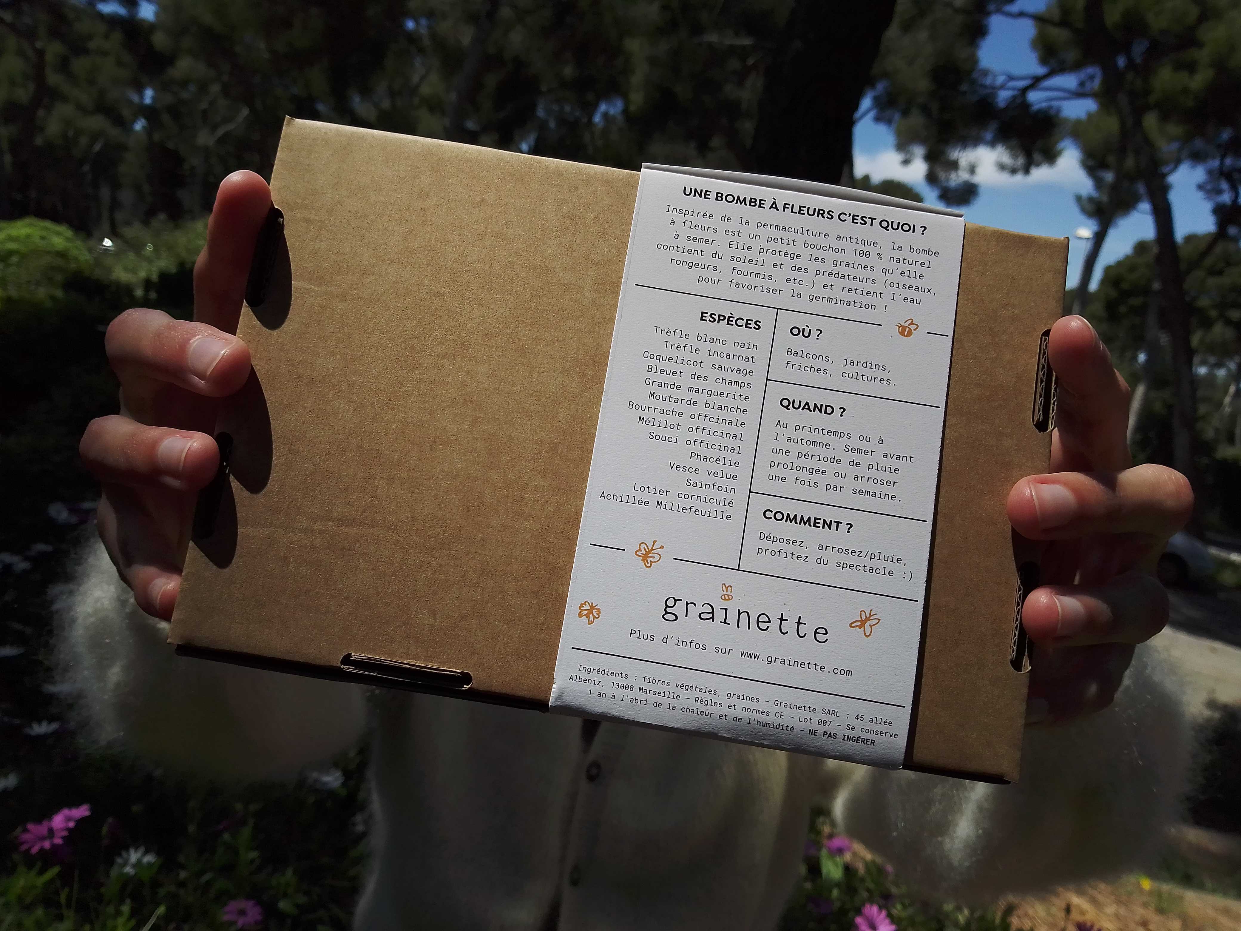 Bombes à fleurs dans coffret en carton kraft, fourreau personnalisable - 5