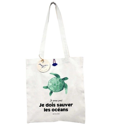Tote-bag à partir de déchets plastiques marins personnalisable all over, Made in France 🇫🇷4 - 2