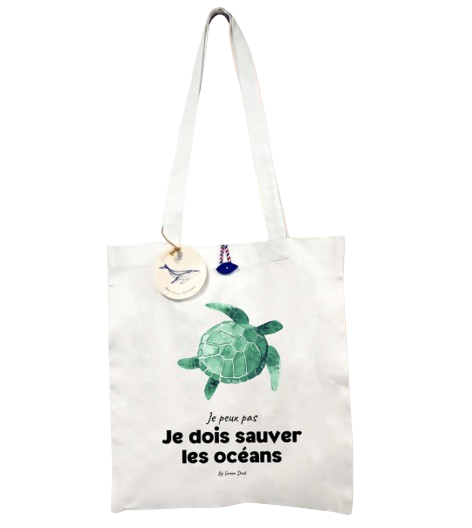 Tote-bag à partir de déchets plastiques marins personnalisable all over, Made in France 🇫🇷 - 2