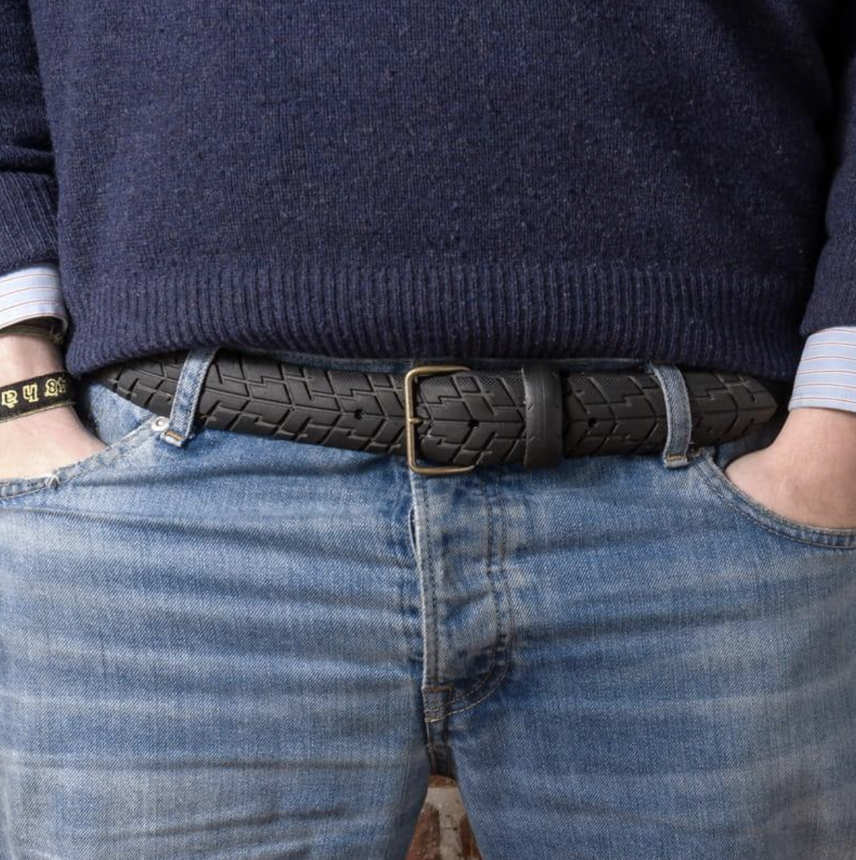 Ceinture pneu de vélo noir ucpcylé made in France - 5