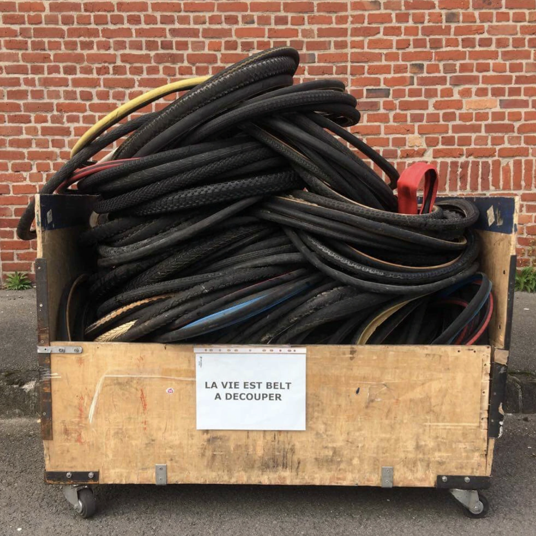 Ceinture pneu de vélo noir ucpcylé made in France - 6