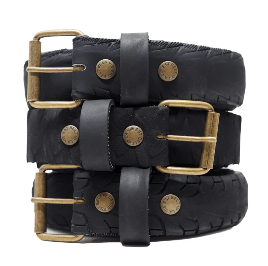 Ceinture pneu de vélo noir ucpcylé made in France - 2