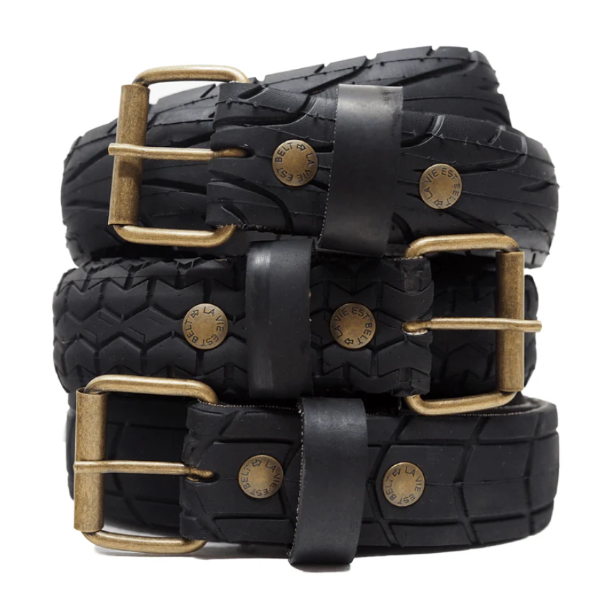 Ceinture pneu de vélo noir ucpcylé made in France