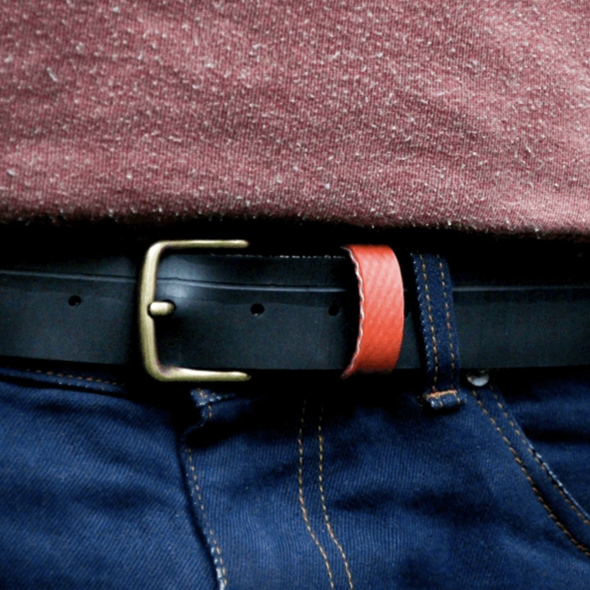 Ceinture upcyclée auto-réglable en pneu de voiture made in France - 8