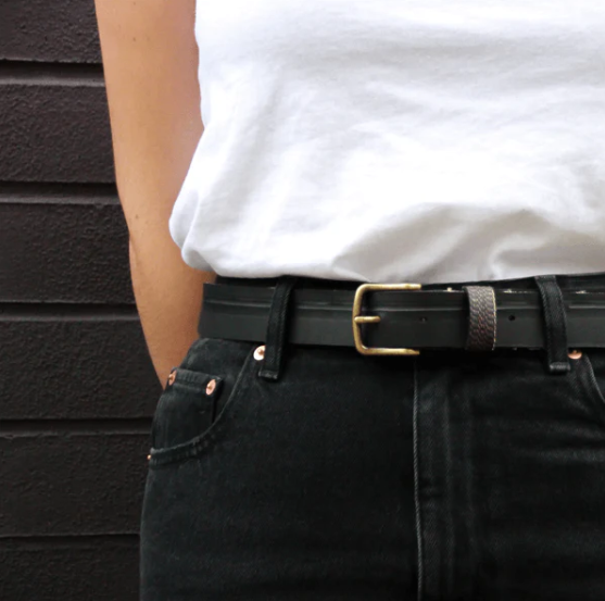 Ceinture upcyclée auto-réglable en pneu de voiture made in France - 6