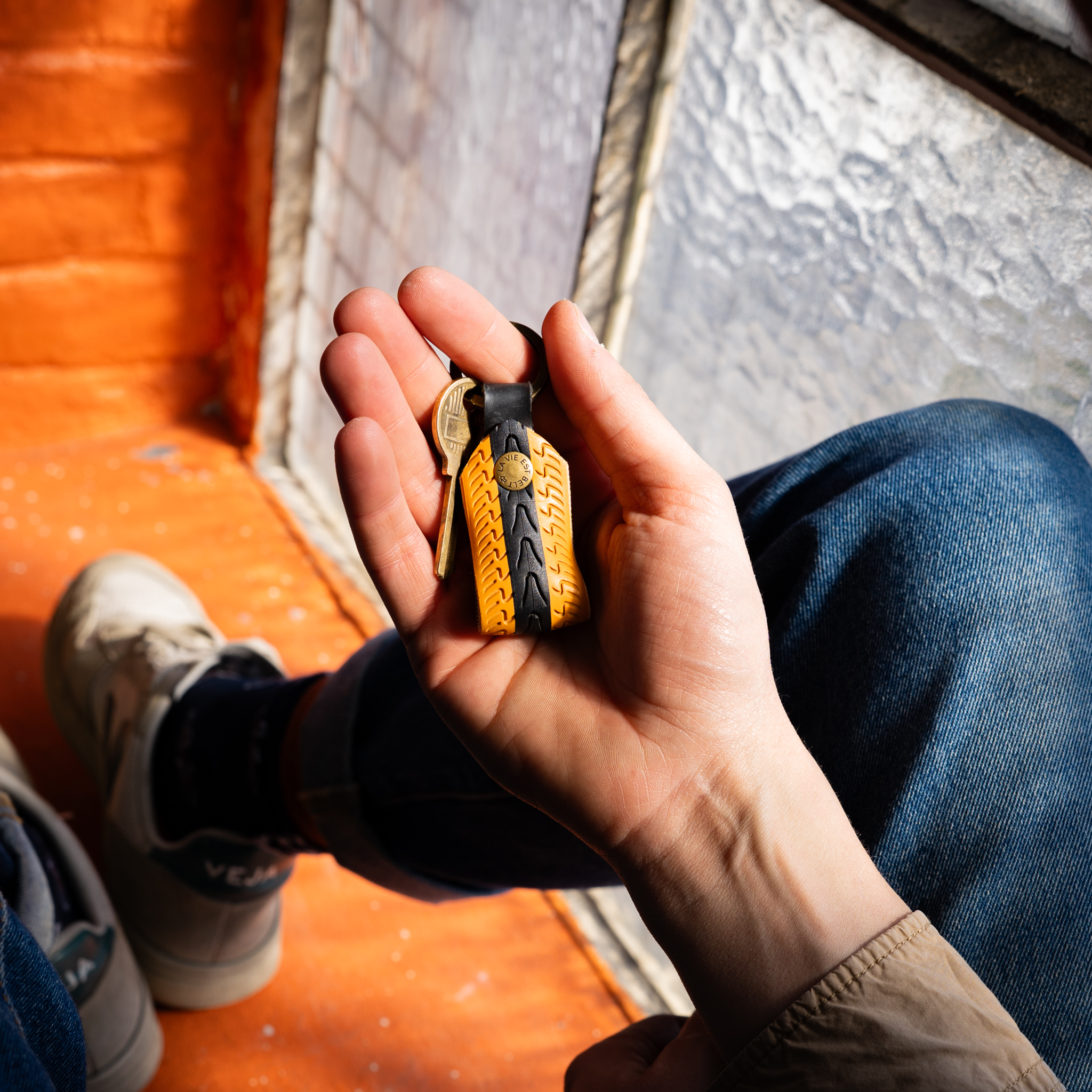 Porte-clés en pneus de vélo upcyclés - 3