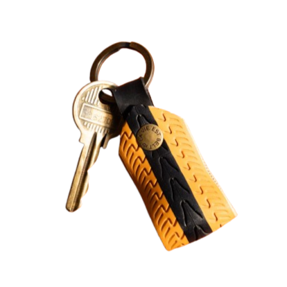 Porte-clés en pneus de vélo upcyclés