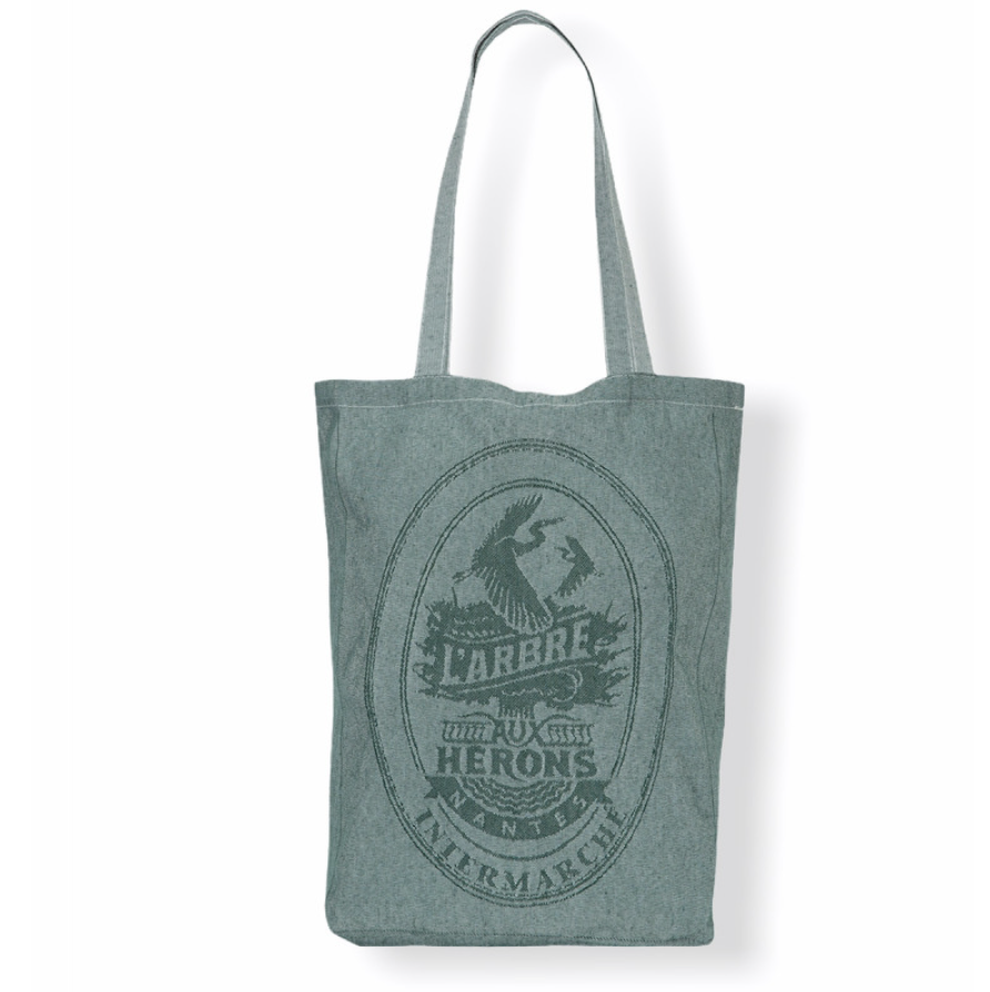 Tote bag soufflet tissage monochrome Jacquard - 2