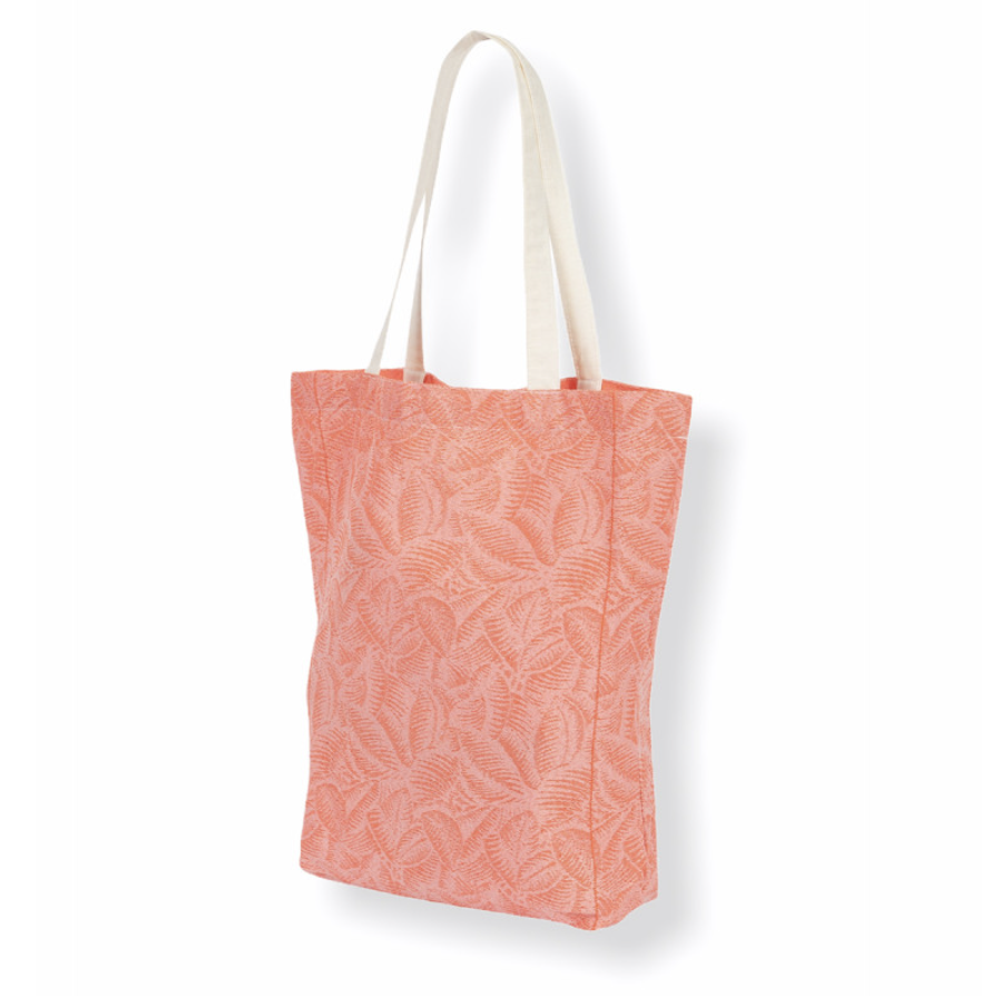 Tote bag soufflet tissage monochrome Jacquard