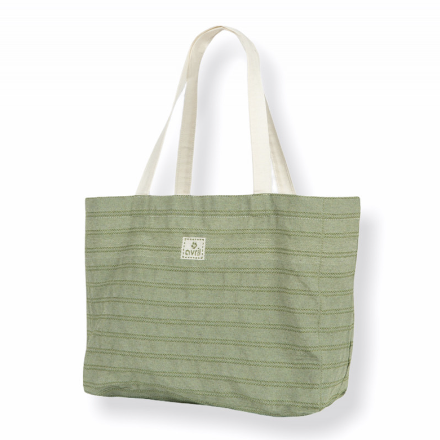 Cabas classique tissage bicolore Jacquard - 3