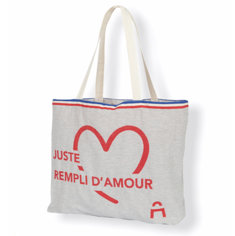 Cabas classique tissage bicolore Jacquard - 1