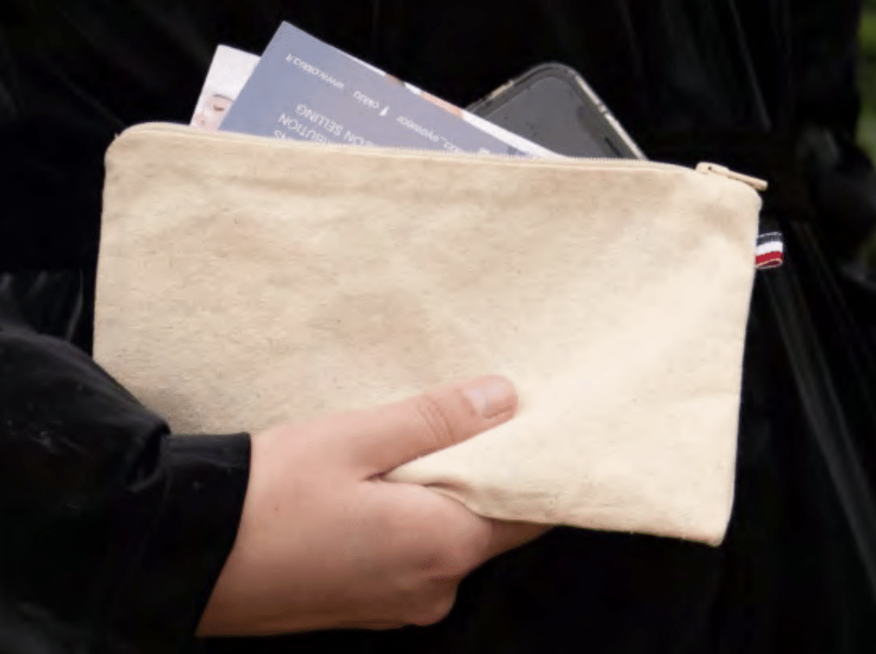 Pochette confectionnée en France en coton - Fanny - 3