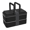 Lunchbox avec poignées 2 compartiments couleur unie - 2