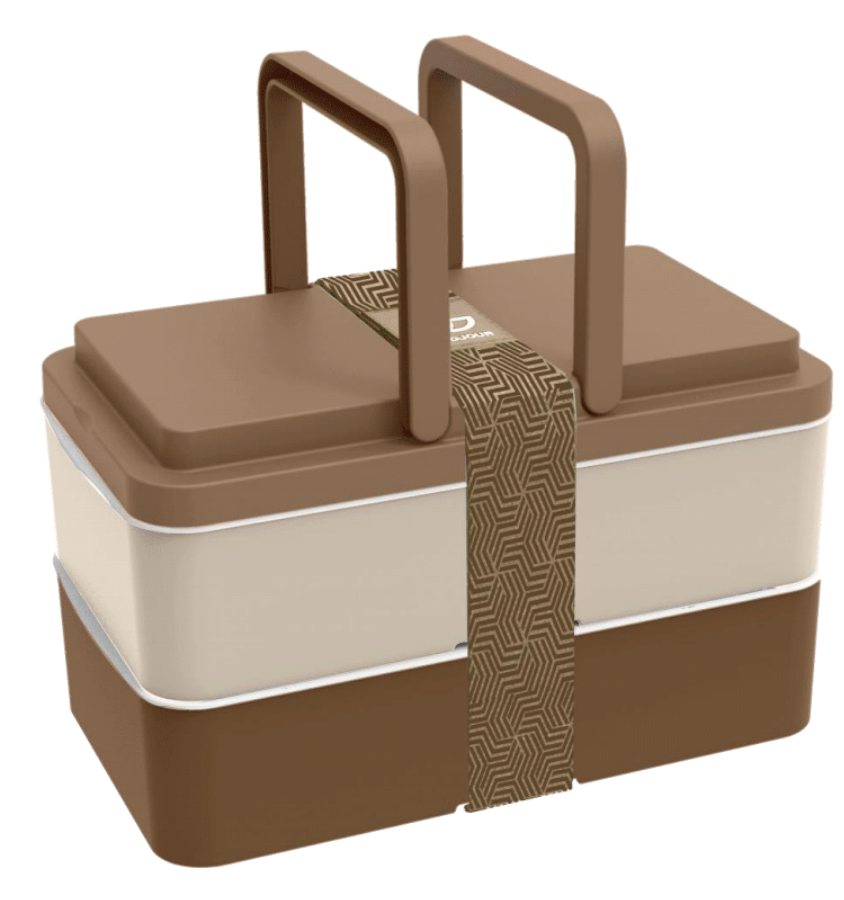 Lunchbox avec poignées 2 compartiments bicolore - 3