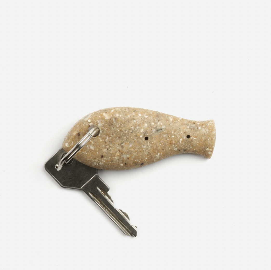 Porte-clés poisson en coquillages recyclés - 3