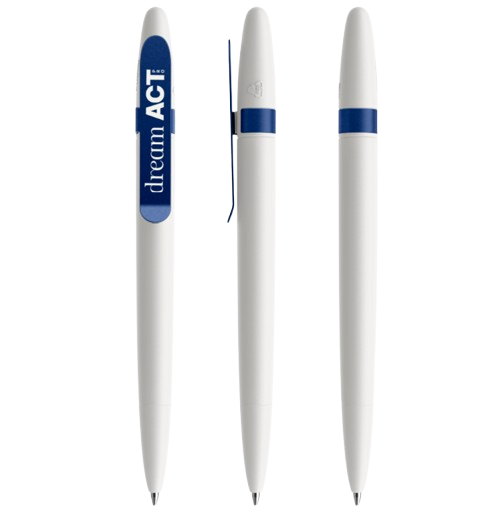 Stylo bille DS5 Metal Clip en plastique recyclé Made in Suisse - 2