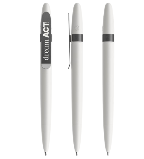 Stylo bille DS5 Metal Clip en plastique recyclé Made in Suisse - 4