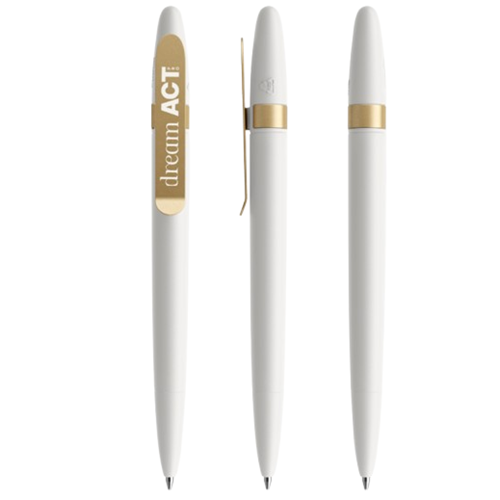 Stylo bille DS5 Metal Clip en plastique recyclé Made in Suisse