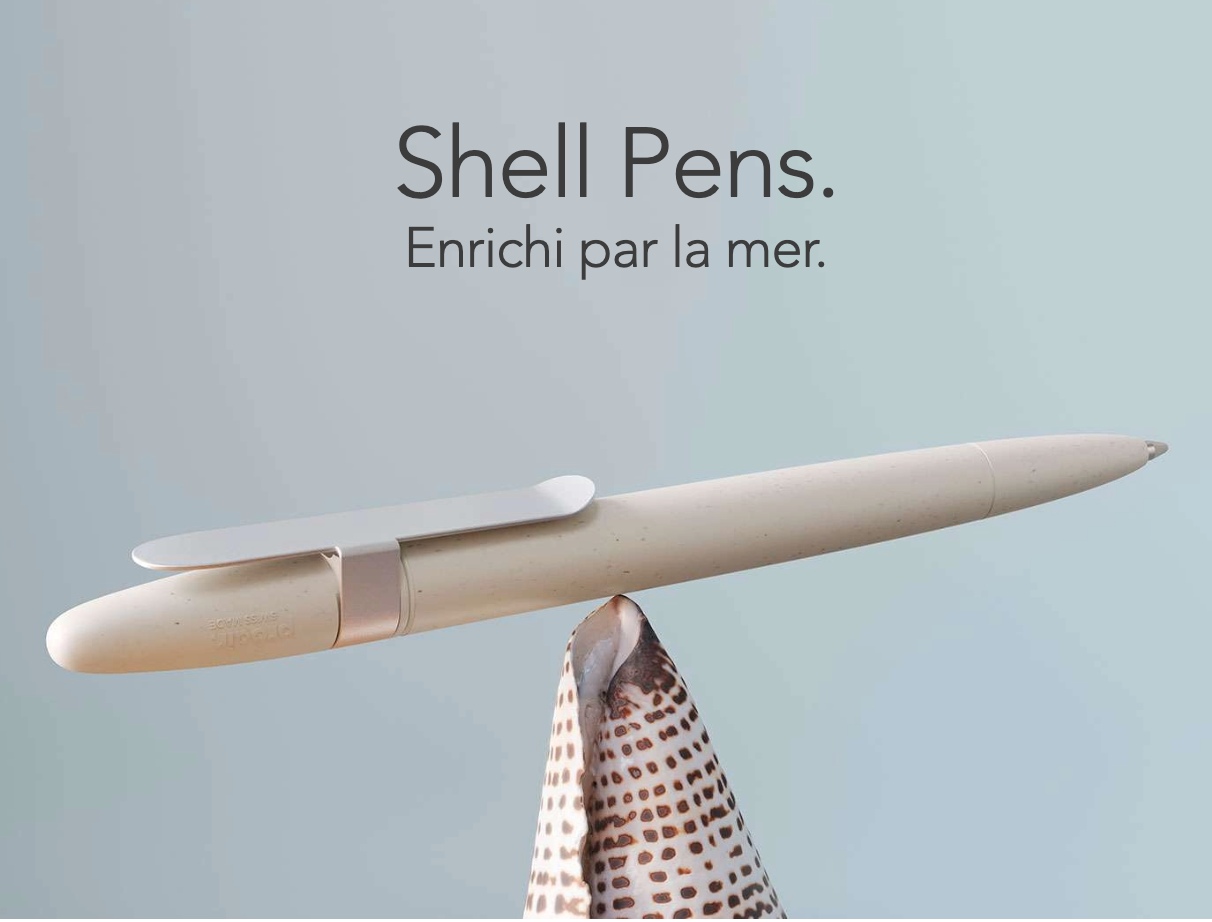 Stylo bille DS5 en coquillages recyclés Metal Clip Made in Suisse - 7