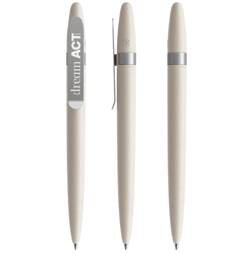 Stylo bille DS5 en coquillages recyclés Metal Clip Made in Suisse