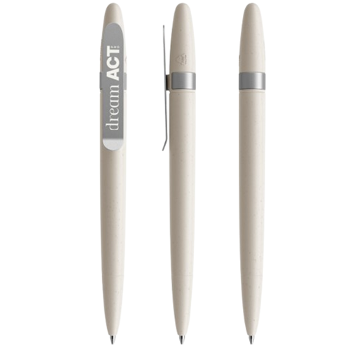 Stylo bille DS5 en coquillages recyclés Metal Clip Made in Suisse