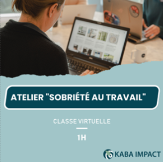 Atelier "Sobriété au travail" - 1h -