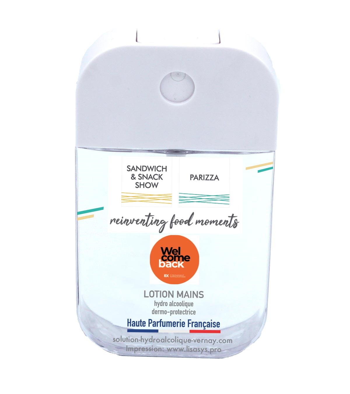 Spray lotion hydroalcoolique fabriquée en France et personnalisable - 4