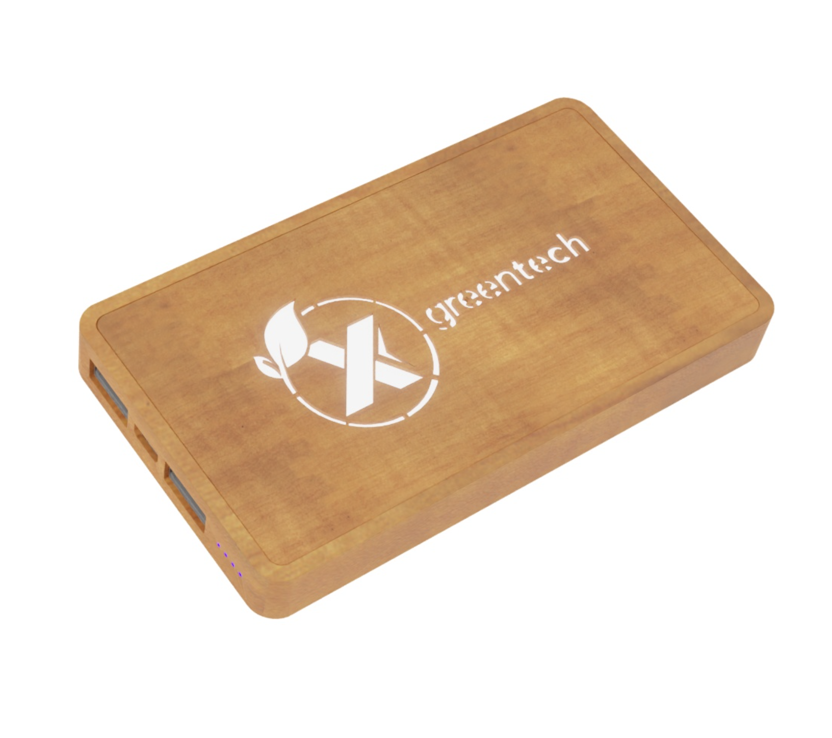 Powerbank en bois d'érable avec logo lumineux - 5