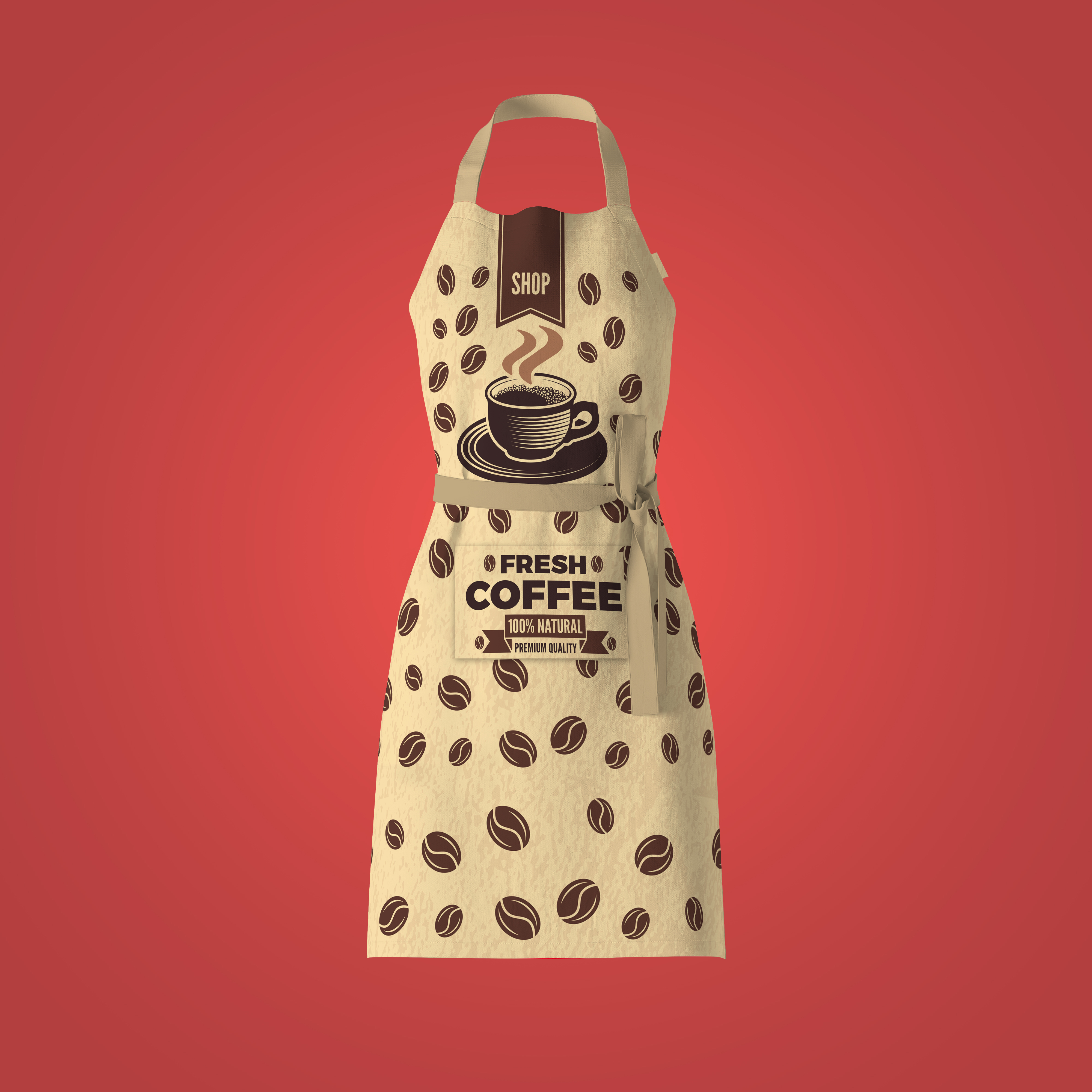 Tablier en coton Made in France - Impression quadri sur-mesure - 3