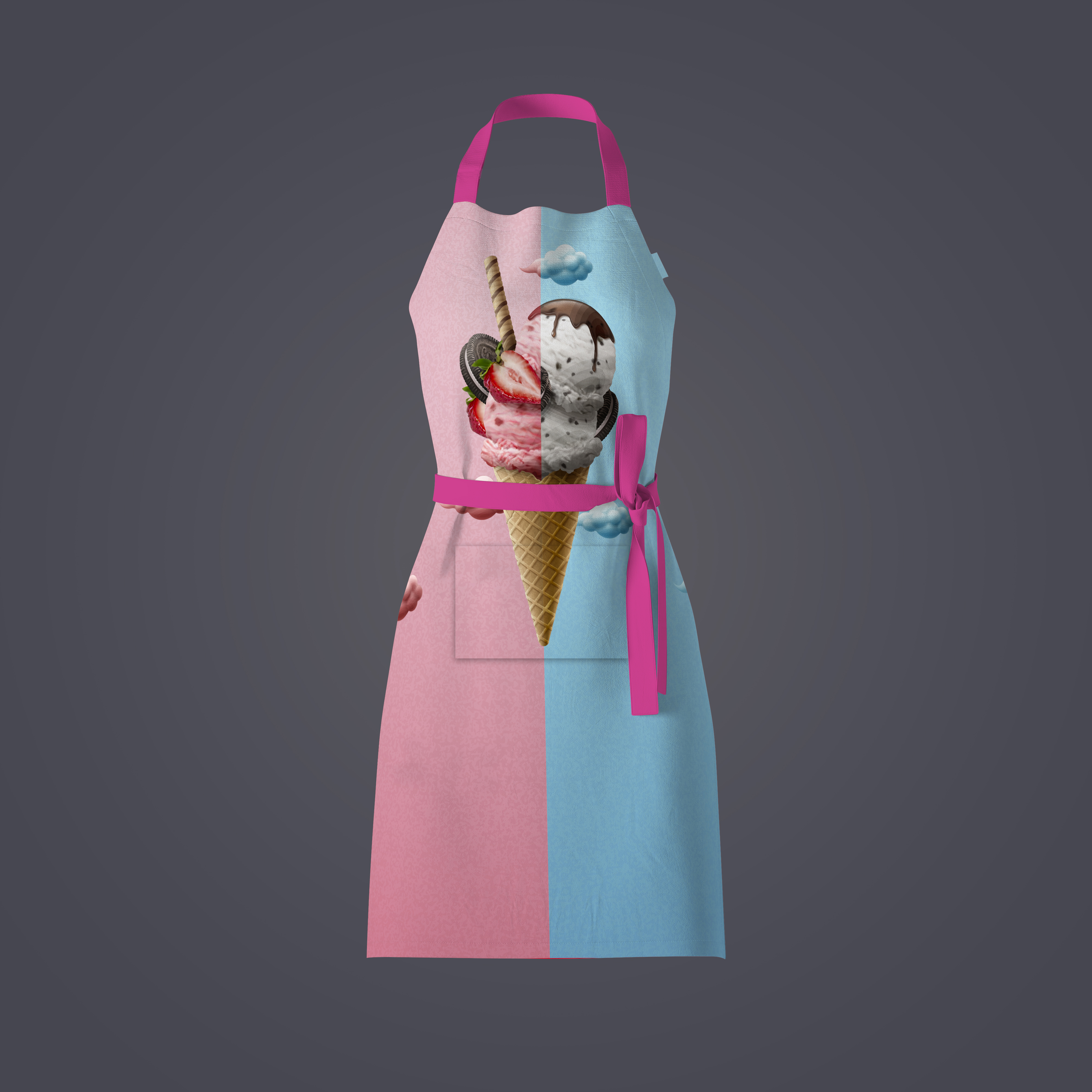 Tablier en coton Made in France - Impression quadri sur-mesure - 4