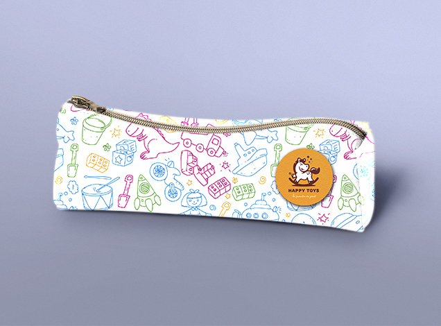Trousse crayons en coton - Impression quadri sur-mesure - 3