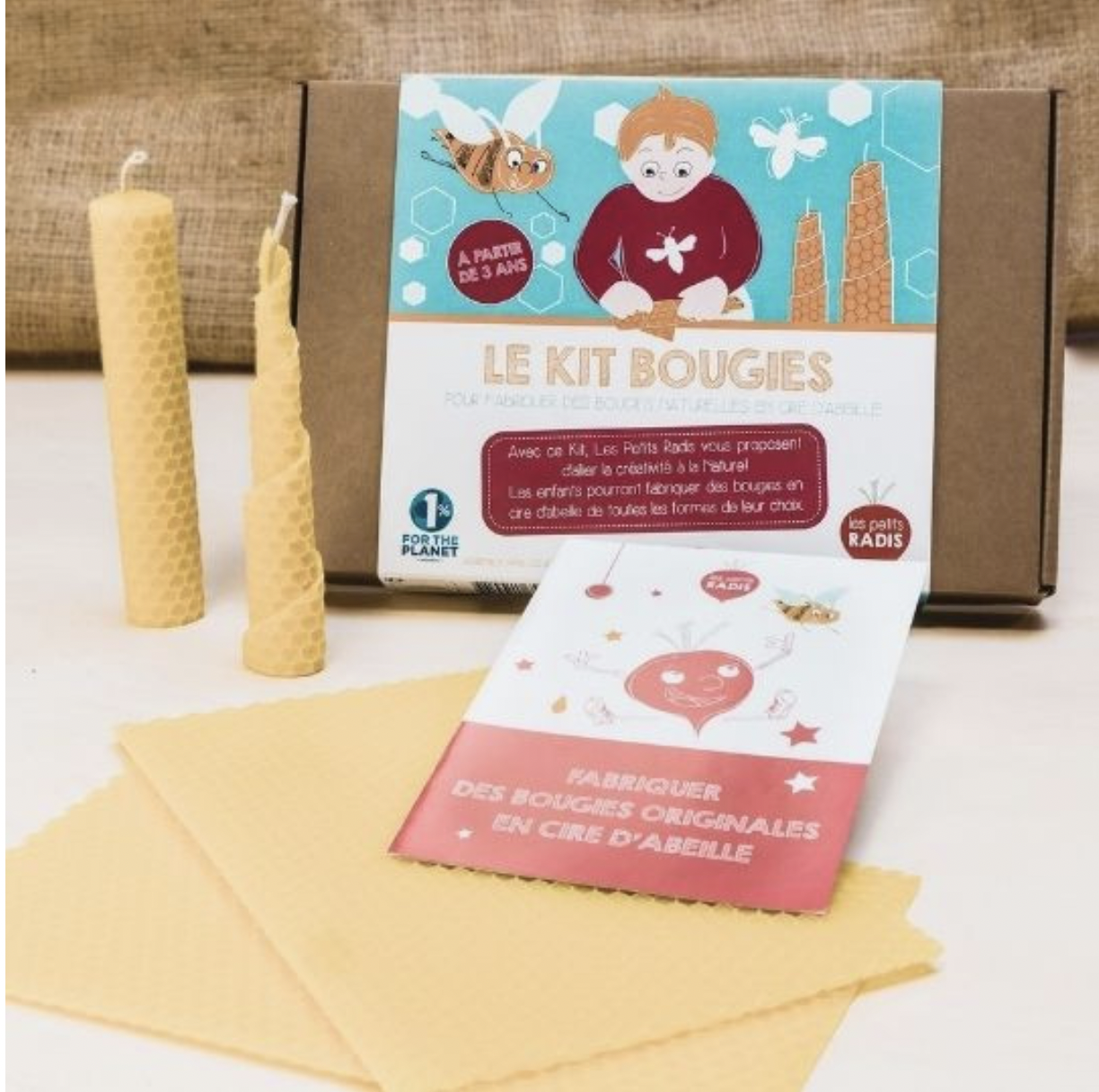 Le Kit pour fabriquer des bougies en cire d'abeille - 1