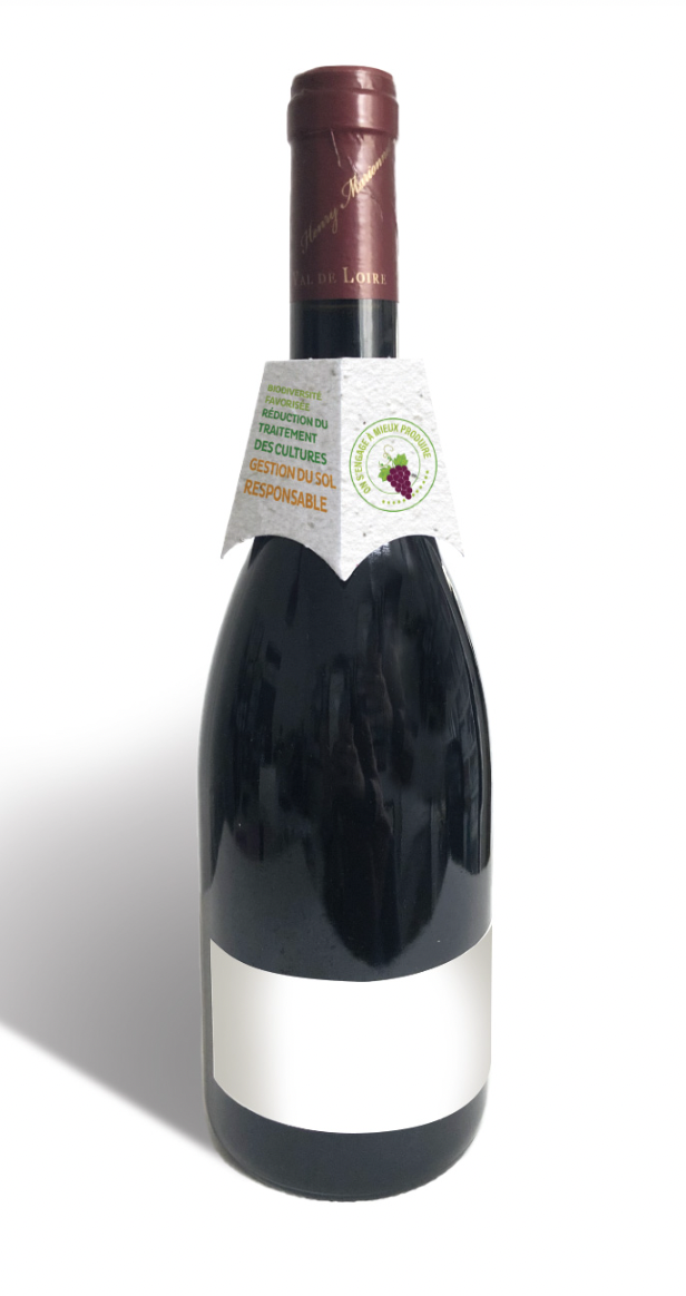 Collerette pyramidale en papier ensemencé Made in France - 2