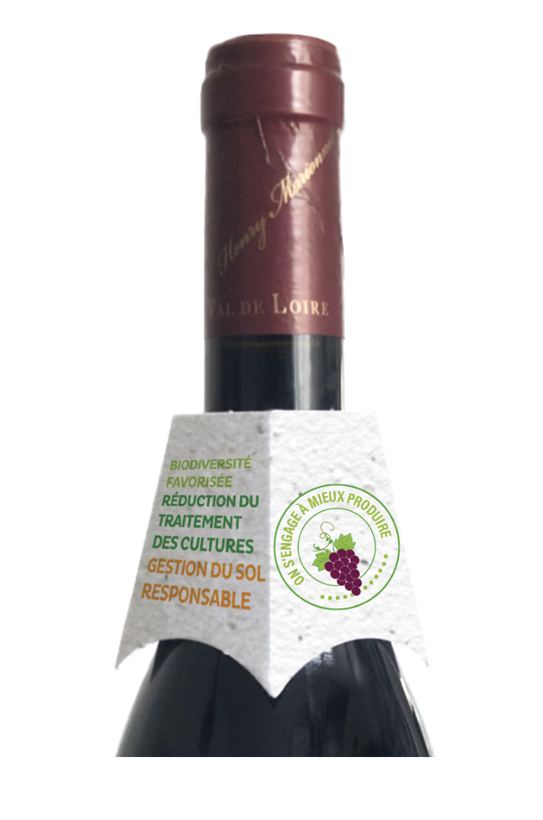 Collerette pyramidale en papier ensemencé Made in France