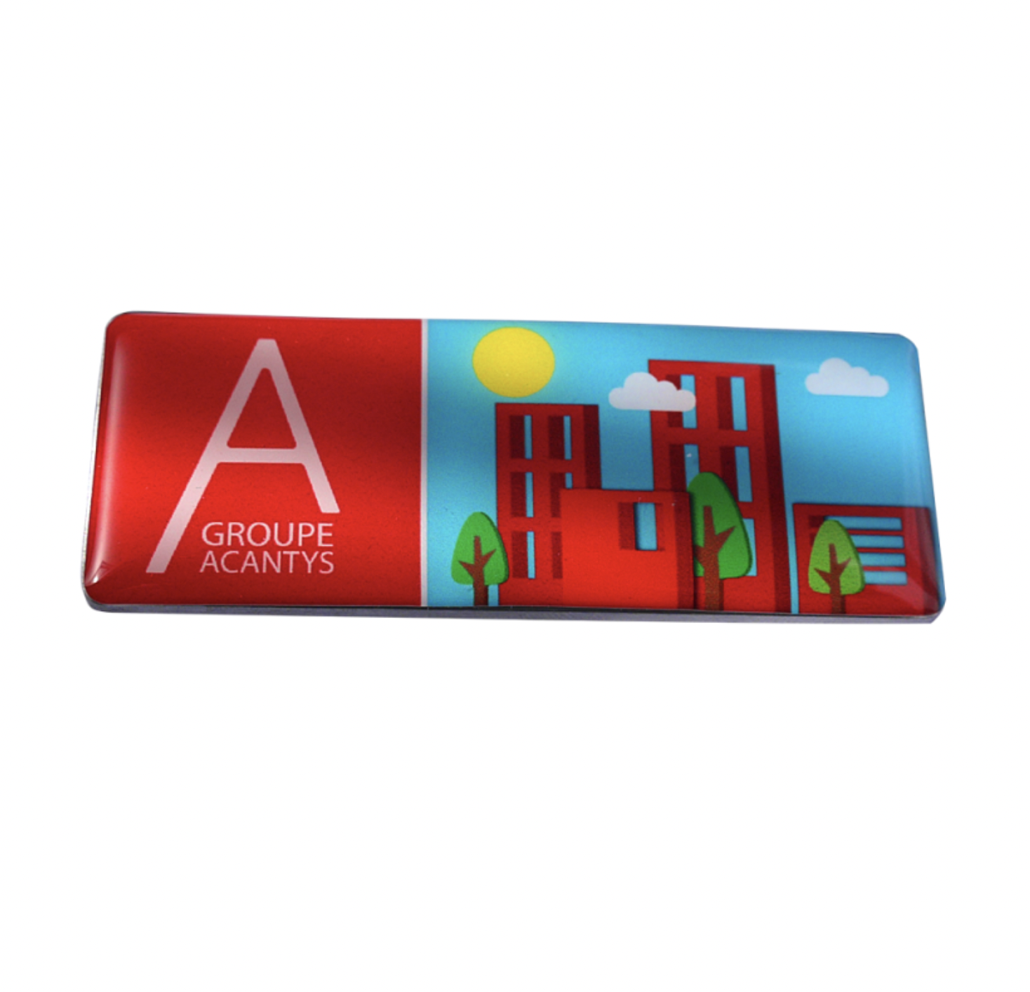 Badge aimanté rectangle Made in France - 4