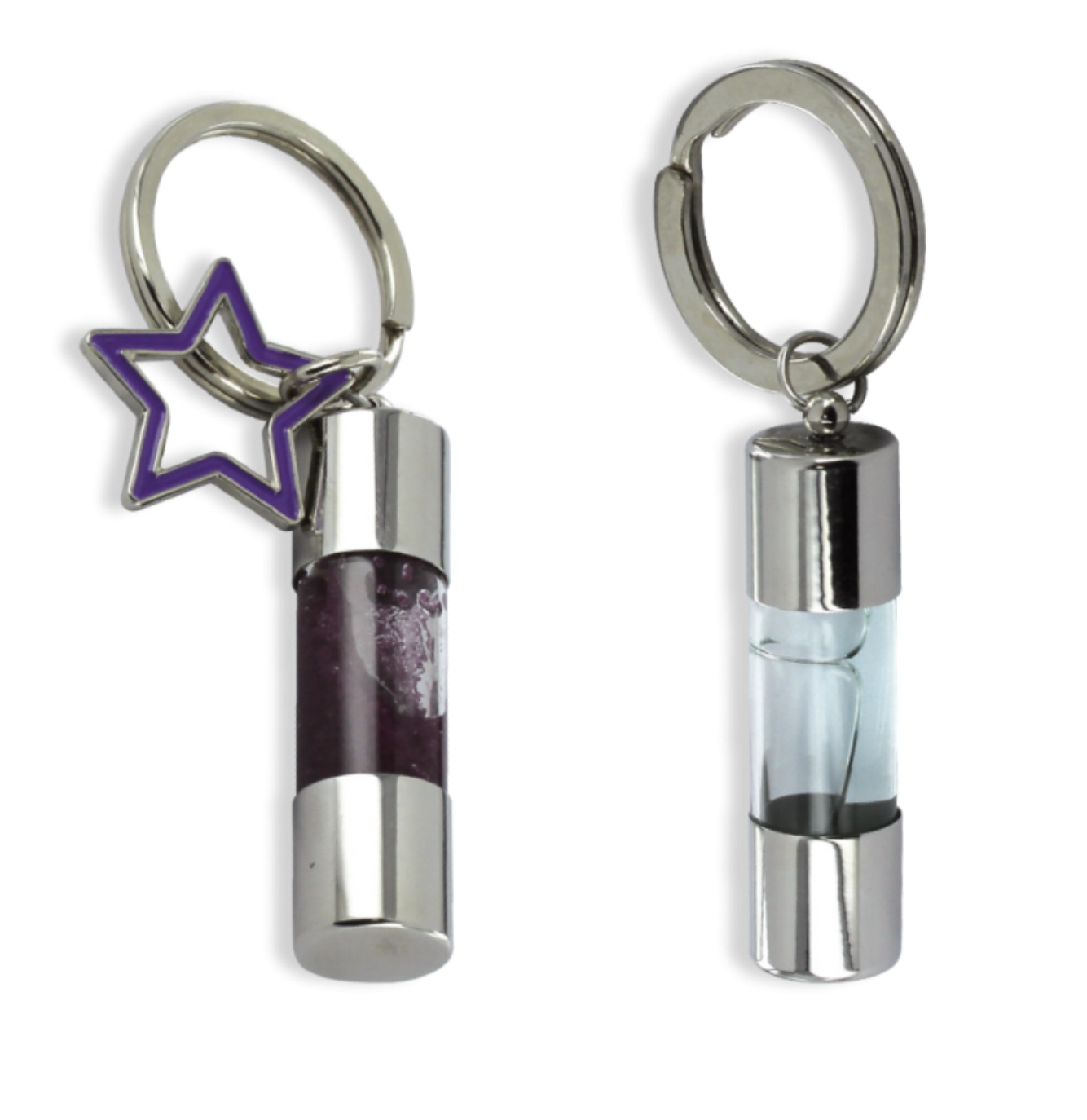 Porte-clés tube en verre étanche Made in France - 2