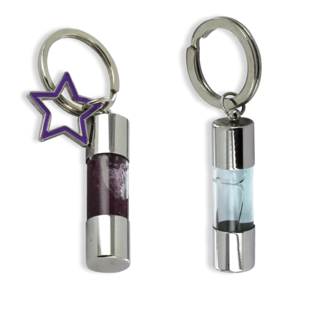 Porte-clés tube en verre étanche Made in France - 2