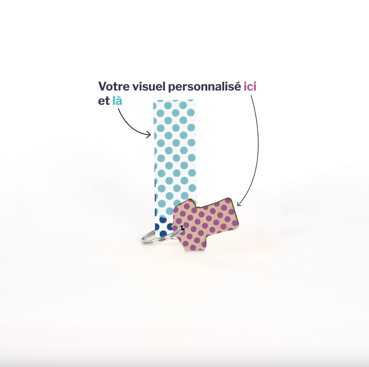 Porte-clefs en bois supporter Made in France - 6