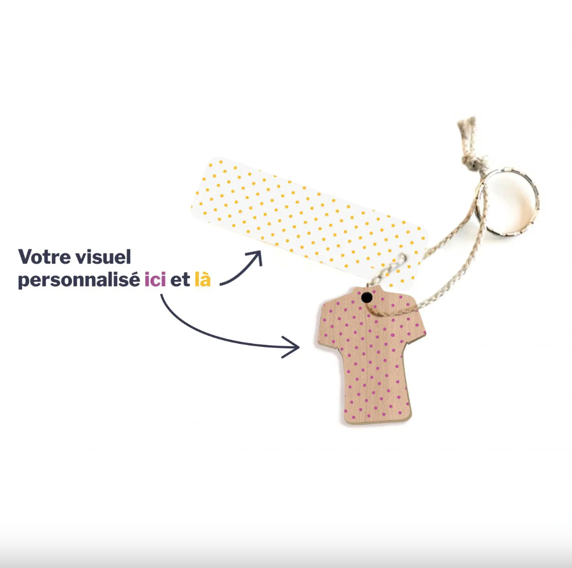 Porte-clefs en bois supporter Made in France - 4