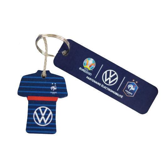 Porte-clefs en bois supporter Made in France
