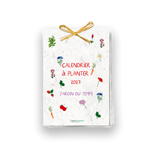 Calendrier 13 graines en papier ensemencé à planter - format A6