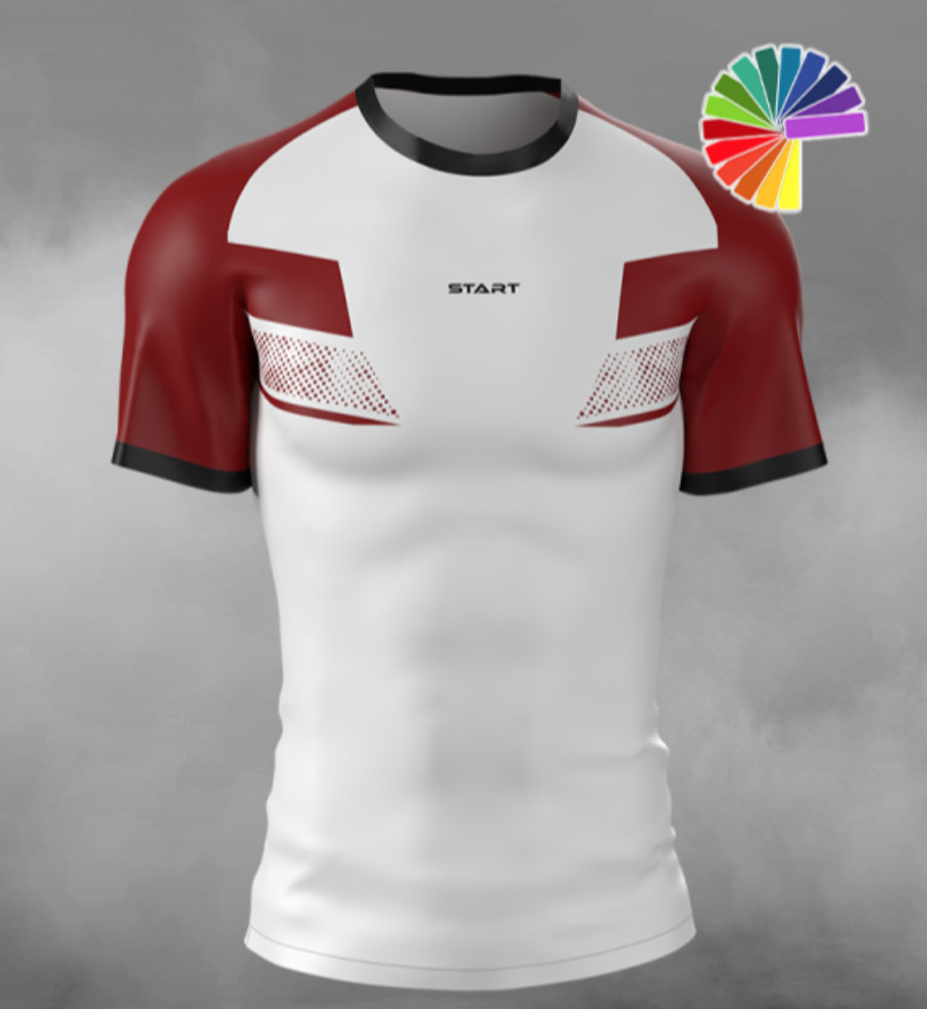 Maillot de sport rugby - Manches courtes - Made in France - 2