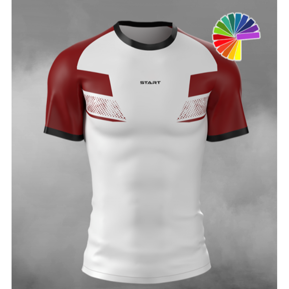 Maillot de sport rugby - Manches courtes - Made in France - 2