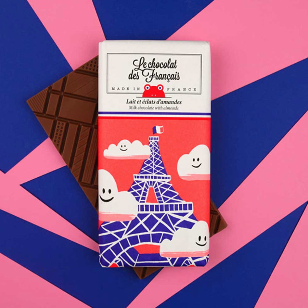 Tablette de chocolat biologique au Lait & éclats d'amandes - 4