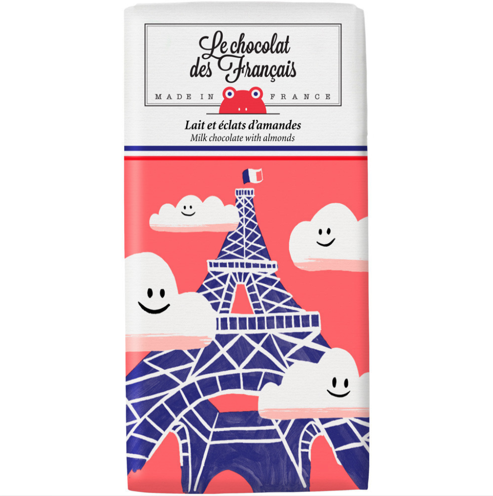 Tablette de chocolat biologique au Lait & éclats d'amandes - 3
