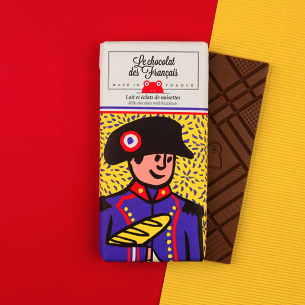 Tablette de chocolat au lait biologique 41% et éclats de noisettes - 3