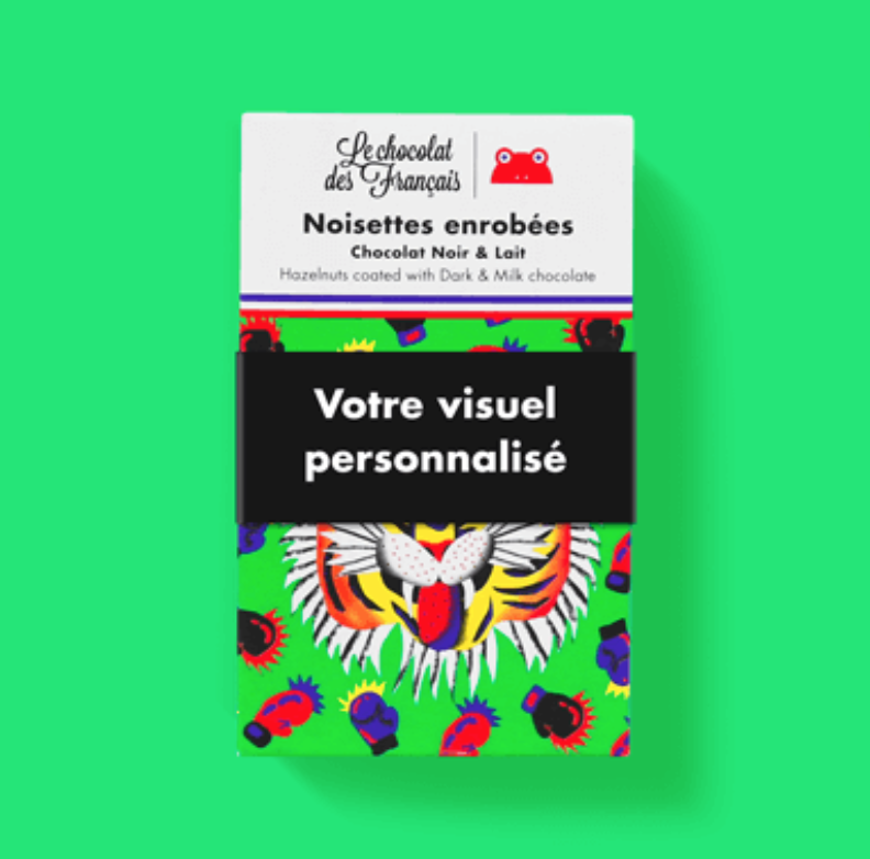 Mini tablette de chocolat noir & éclats de noisettes - 2