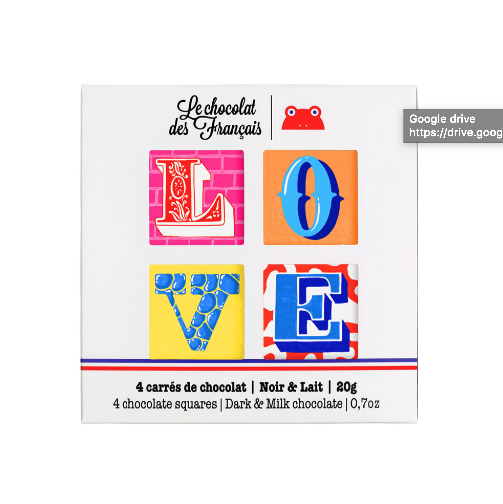 Coffret de 4 carrés de chocolat noir et au lait bio - 5